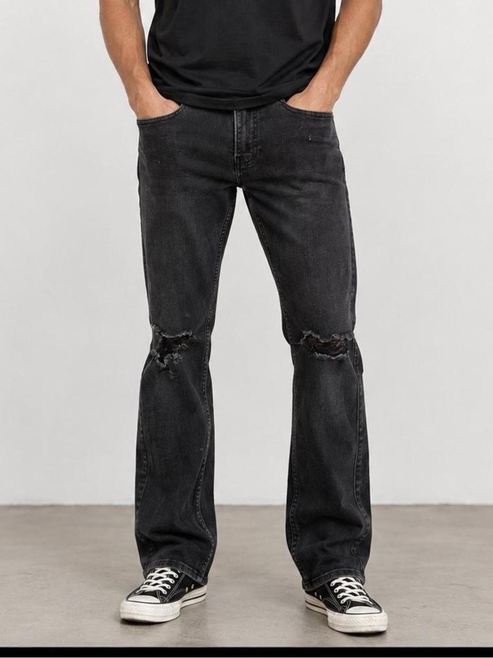 Hollister Black Extreme Skinny Distressed Jeans W28 L30